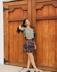The Posie Floral Mini Skirt
