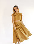 The Santorini Crop Top + Midi Skirt Set- Sold Separately