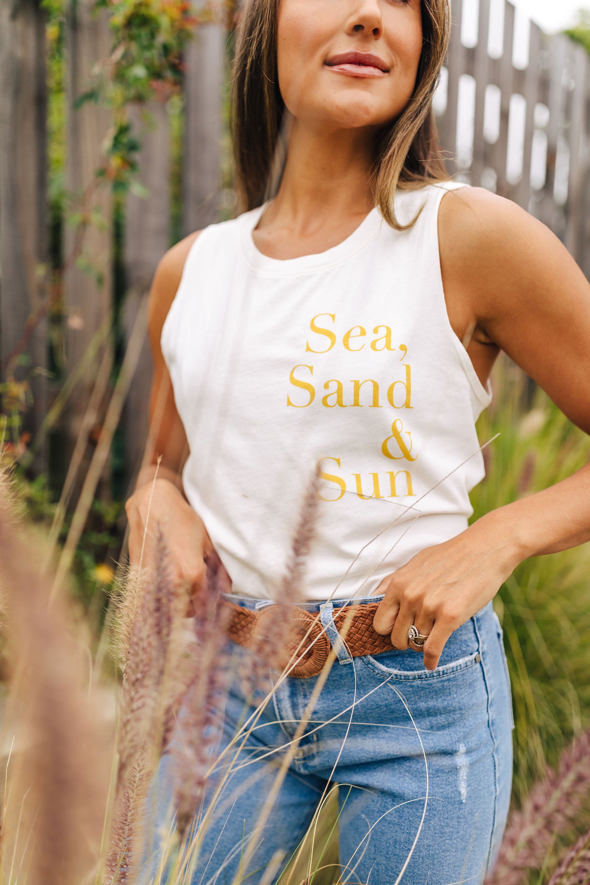 The Sea, Sand and Sun Graphic Tank Top