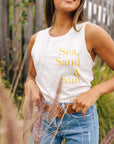 The Sea, Sand and Sun Graphic Tank Top