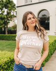 The Strong as a Mother Tan Graphic Tee