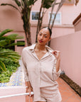 The Quinn Striped Shirt + Shorts Set - Sold Separately