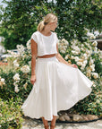 The Santorini Crop Top + Midi Skirt Set- Sold Separately