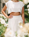 The Santorini Crop Top + Midi Skirt Set- Sold Separately