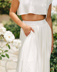 The Santorini Crop Top + Midi Skirt Set- Sold Separately