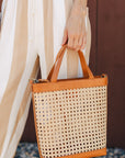 The Nori Rattan Crossbody Bag