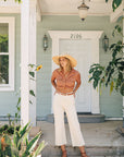 The Ozzy Twist Front Linen Crop Top