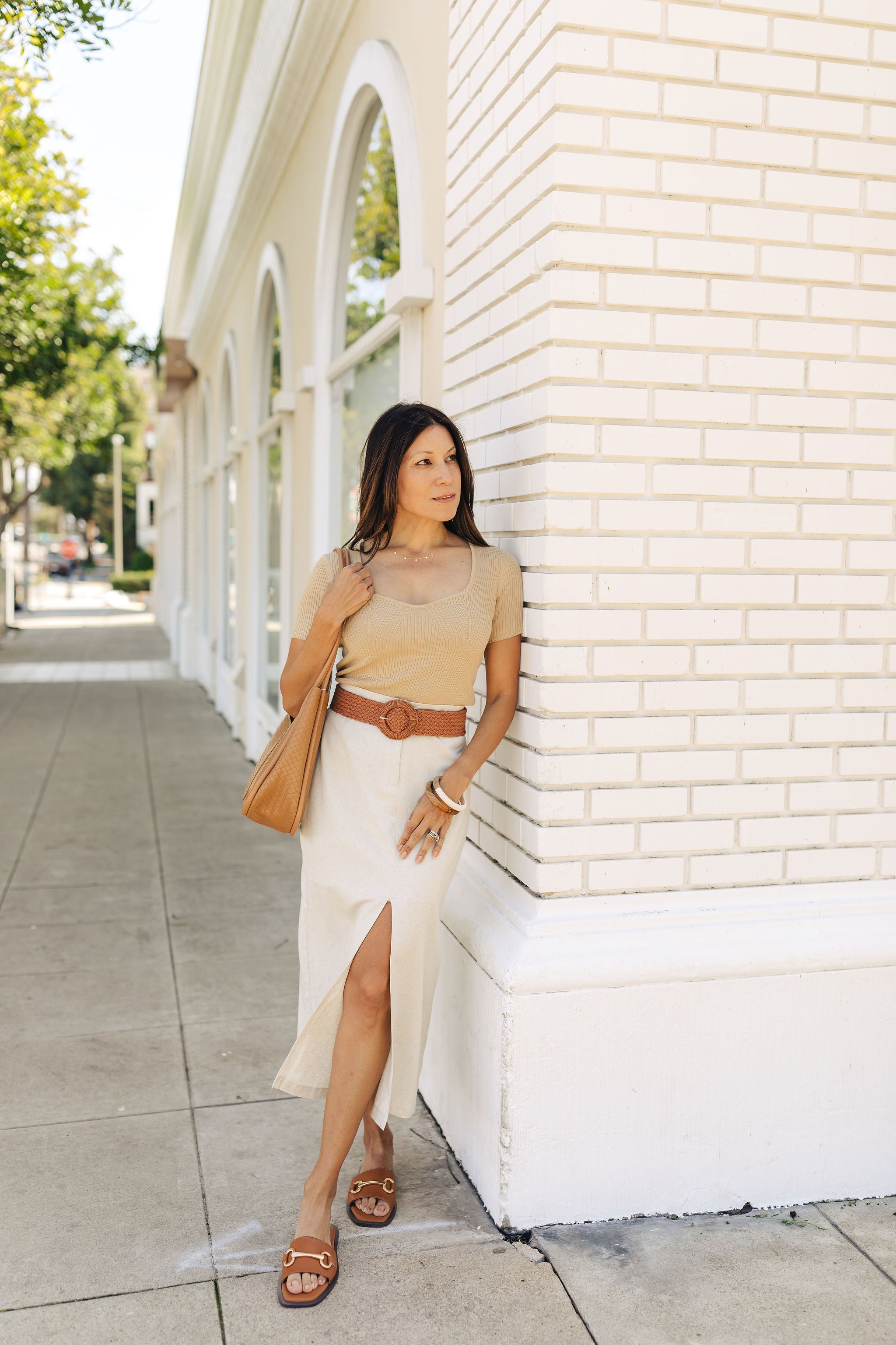 The Maika Taupe Sweetheart Top – Thread + Seed