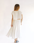 The Santorini Crop Top + Midi Skirt Set- Sold Separately
