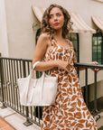 The Malia Laser Cut Tote Bag