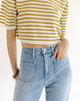 The Raley Patch Pocket Wide Leg Jeans