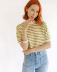 The Pera Striped Crop Top
