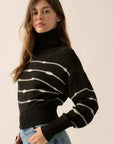 The Kaitlyn Striped Turtleneck Sweater
