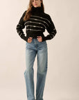 The Kaitlyn Striped Turtleneck Sweater