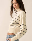 The Kaitlyn Striped Turtleneck Sweater