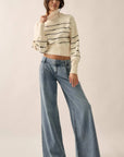 The Kaitlyn Striped Turtleneck Sweater