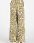 The Kalena Leaf Print Top + Pant Set - Sold Separately