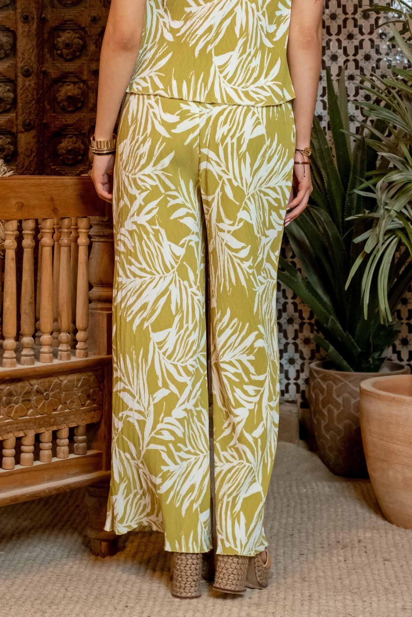 The Kanoah Leaf Top + Pants Set - Sold Separately