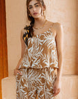 The Kanoah Leaf Top + Pants Set - Sold Separately