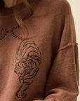 The Karina Embroidered Tigers Sweater