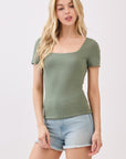 The Katie Essential Square Neck Top