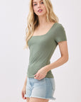The Katie Essential Square Neck Top
