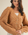 The Keely Popcorn Bubble Cardigan