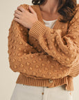 The Keely Popcorn Bubble Cardigan