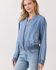 The Kelsey Tencel Bomber Jacket