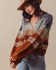 The Kenny Multi Color Stripe Sweater Cardigan