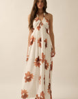 The Kezia Floral Halter Maxi Dress