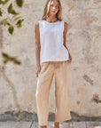 The Kit Linen Top + Pant Set - Sold Separately