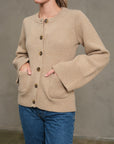 The Kloey Mocha Bell Sleeve Cardigan