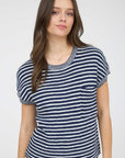 The Kloey Navy Stripe Pocket Top