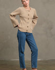 The Kloey Mocha Bell Sleeve Cardigan