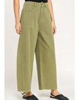 The Kylie Olive Mid Rise Barrel Jeans