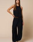 The Dahlia Black Top + Pant Set - Sold Separately