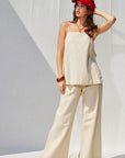 The Lana Linen Tank + Pants Set - Sold Separately