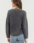 The Lana Charcoal Marble Knit Sweater