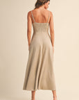 The Laurel Vegan Suede Corset Dress