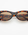 The Layla Brown Tortoise Acetate Oval Sunglasses