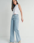 The Leana Denim Wide Leg Jeans