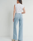 The Leana Denim Wide Leg Jeans