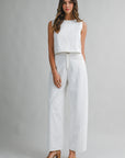 The Leni Denim Top + Pant Set - Sold Separately