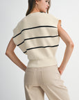 The Lennyn Striped Sweater Vest