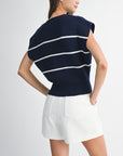 The Lennyn Striped Sweater Vest