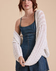 The Leslie White Cable Knitted Cardigan