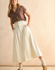 The Leyla Pleated Midi Skirt