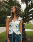 The Livia Scalloped Peplum Top