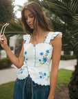 The Livia Scalloped Peplum Top